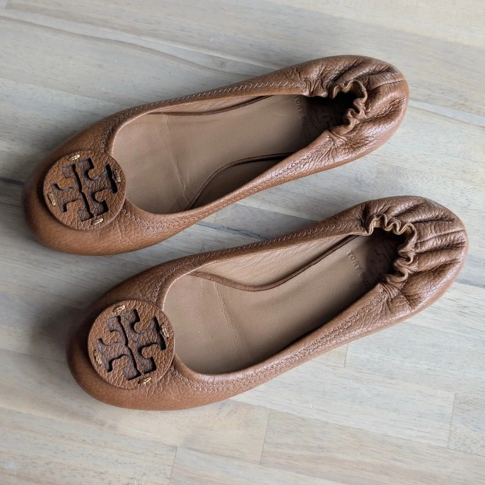 TORY BURCH Claire Leather Ballet‎ Flats Women's Size 7
